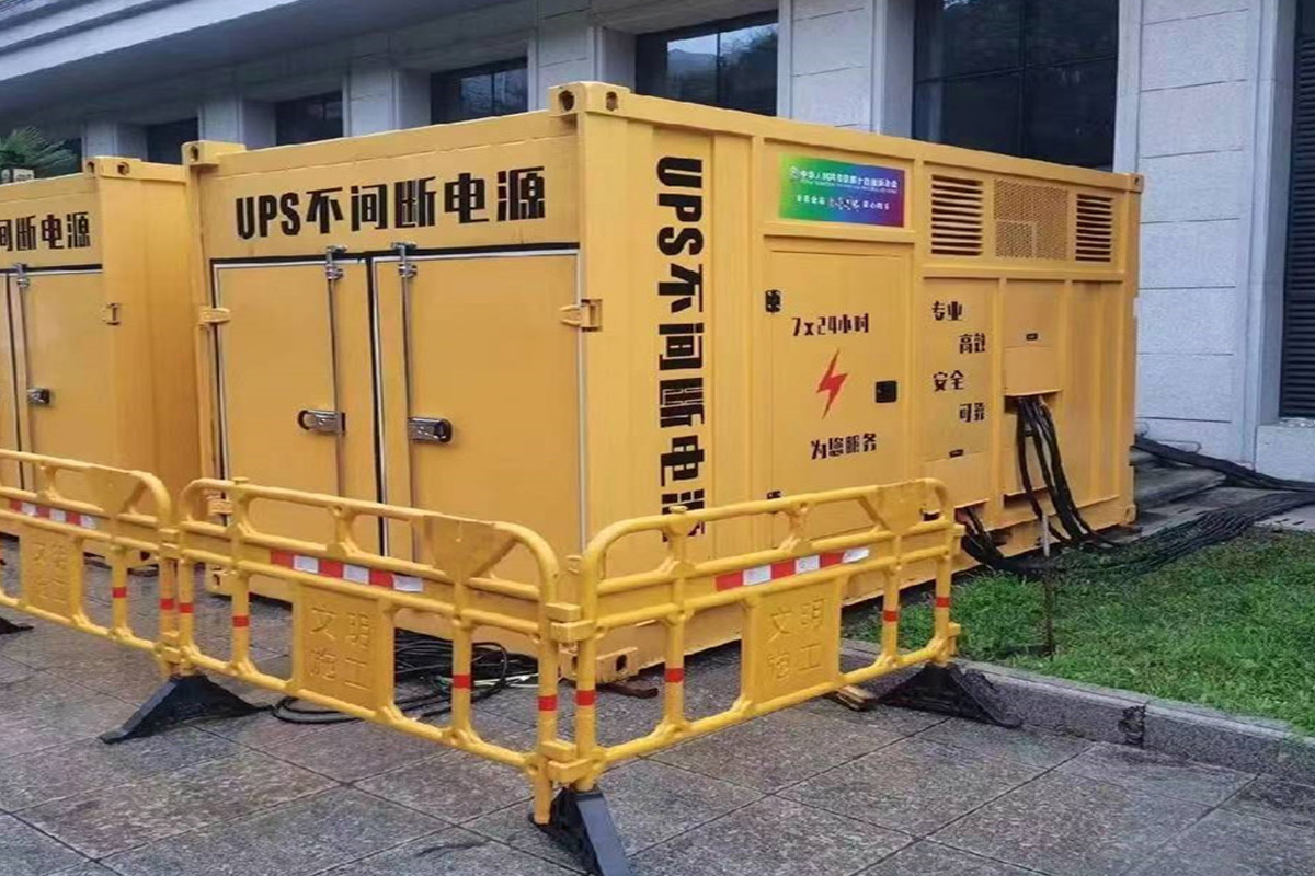 会同发电机租赁施工现场