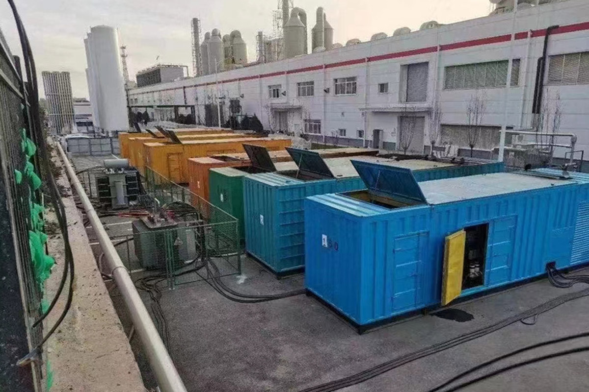 会同发电机租赁施工现场